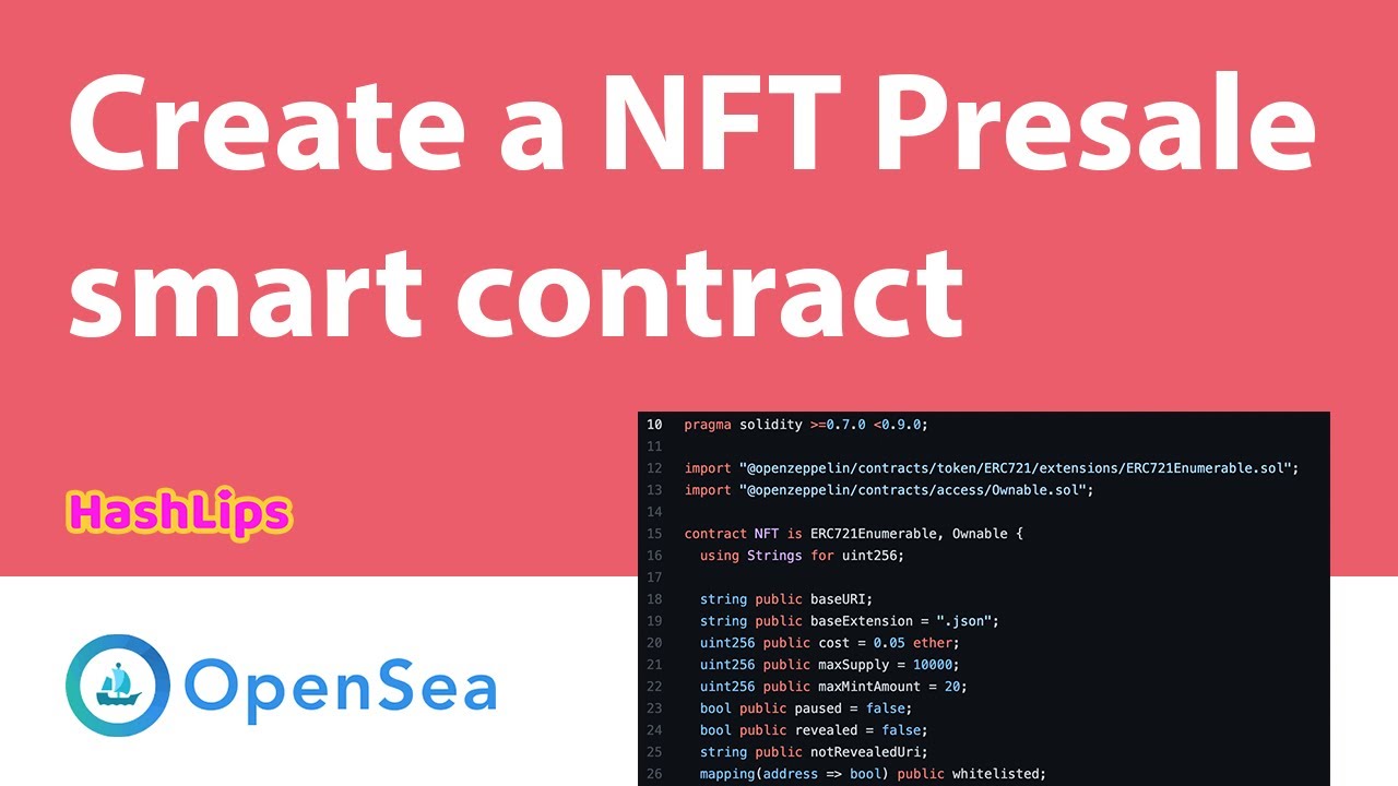 Create a NFT Presale smart contract