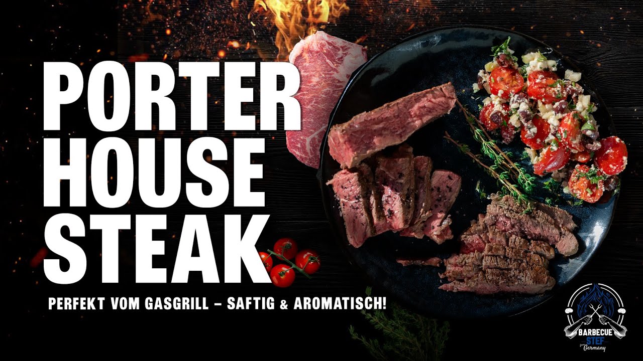 🔥 Perfektes Porterhouse Steak vom Gasgrill – Saftig & Butterzart! 🥩
