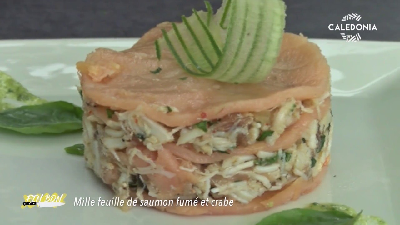 Fin bon - Mille feuille au saumon et au crabe