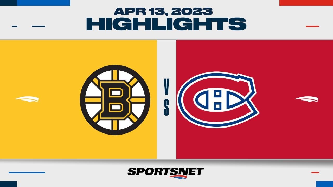 NHL Highlights | Bruins vs. Canadiens - April 13, 2023
