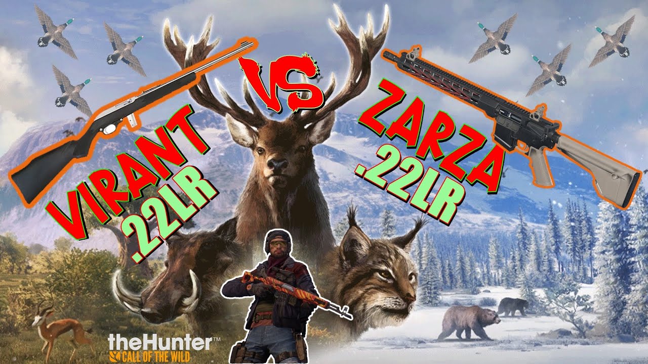 TESTE RIFLE ZARZA .22LR  acho que n&atilde;o deu bom - The Hunter Call of the Wild