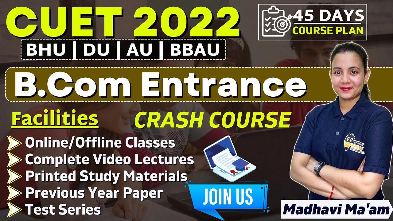 CUET BCom Entrance 2022 | cuet bhu, au, du, bcom entrance class | ug bcom entrance@CommerceNation