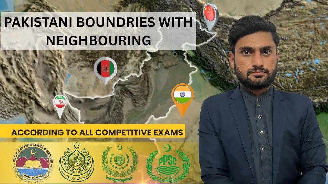 Pakistan Borders 2025 – Full Details with Map | India, China, Iran, Afghanistan | GK for All Exams