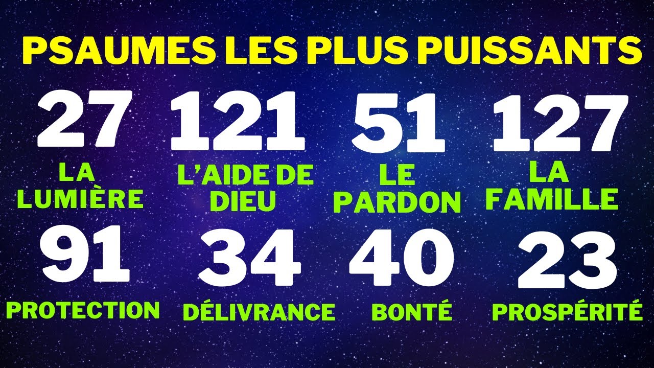 Prière Puissante Avec Les 8 Psaumes Les Plus Puissants De La Bible (Aide-Protection-Délivrance..)
