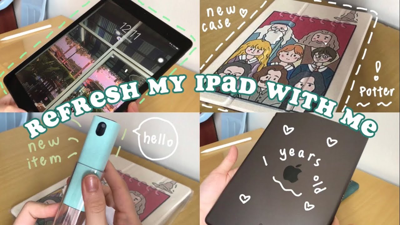 Refresh my iPad with me ♡ accessories, new iPad case ✨🌷 Preparing for 2024 🌻