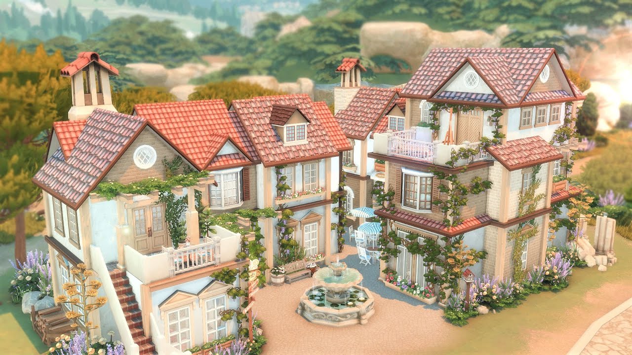 Tiny Italian Inspired Restaurant & Café | (no cc) The Sims 4 Speed Build