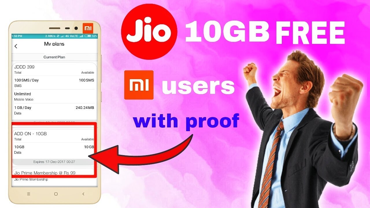 Jio Dhamaka 10GB Data for Free  Xiaomi 4G Phones Jio Christmas Offer