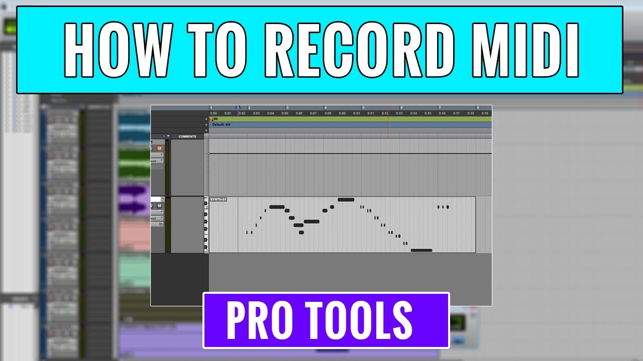 Как записывать MIDI в Pro Tools — OBEDIA.com Обучение Pro Tools