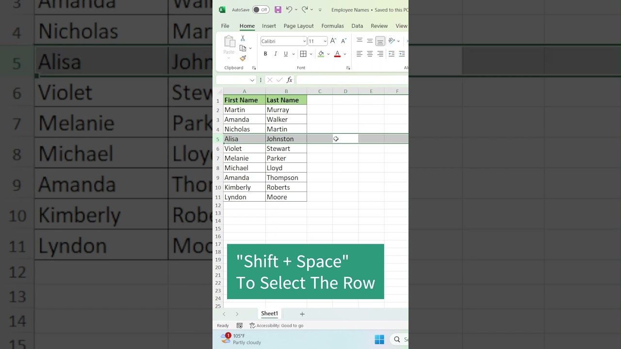 Shortcut To Delete Rows In Excel