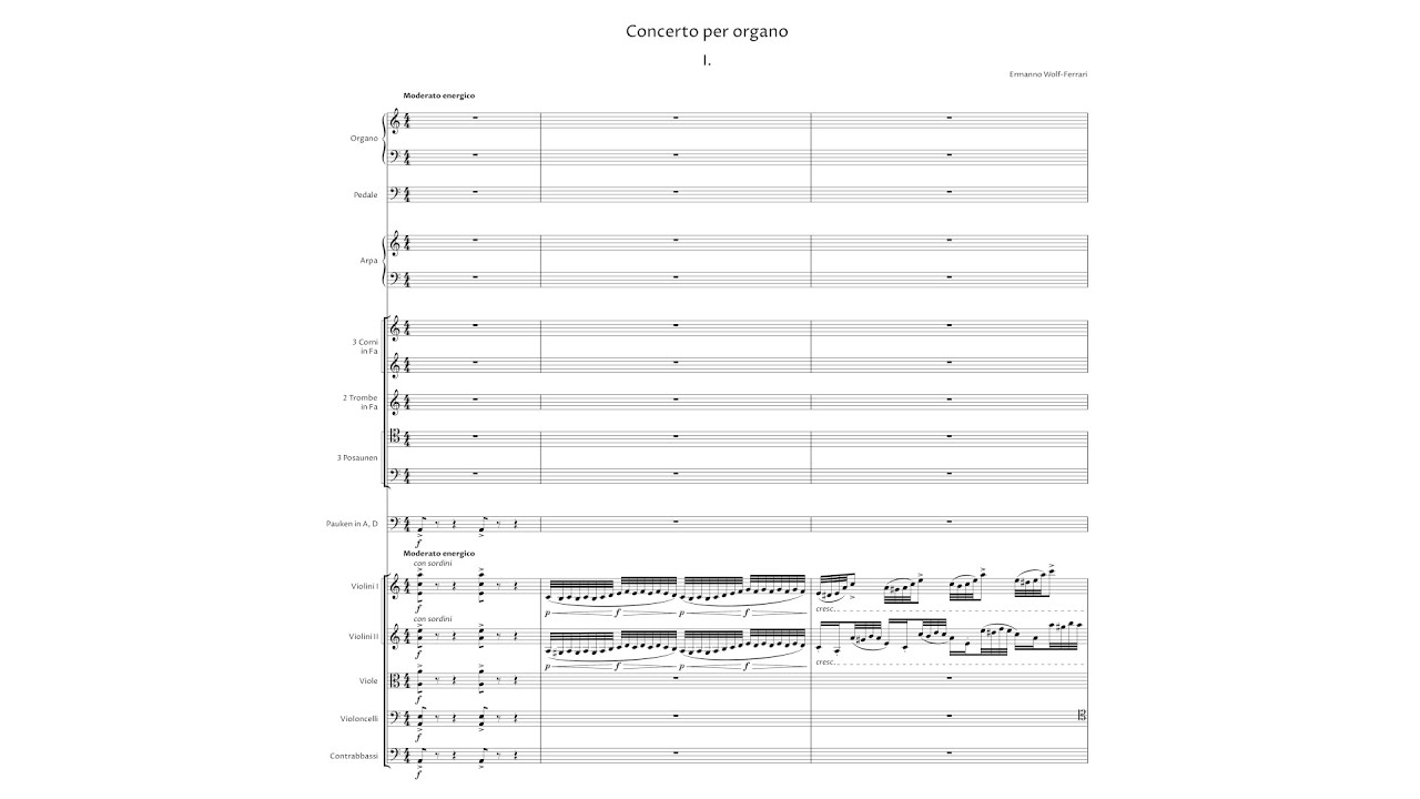 Ermanno Wolf-Ferrari – Organ Concerto