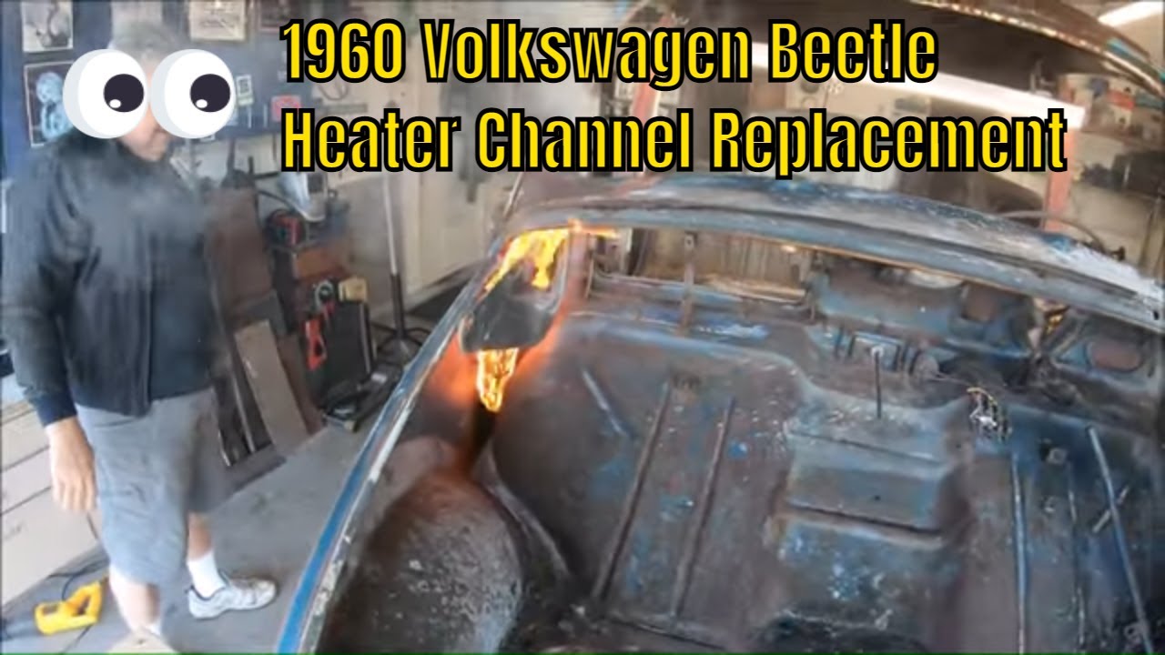 1960 VW Beetle Gets Heater Channels!! Volksrod - Baja / Franken Beetle Build -  13