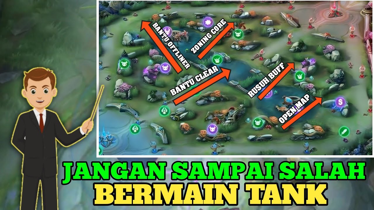 Cara Bermain Tank Yang Benar,Mulai Dari Rotasi,Cover,Buka War,Buka Map, Dan Zoning - Mobile Legend