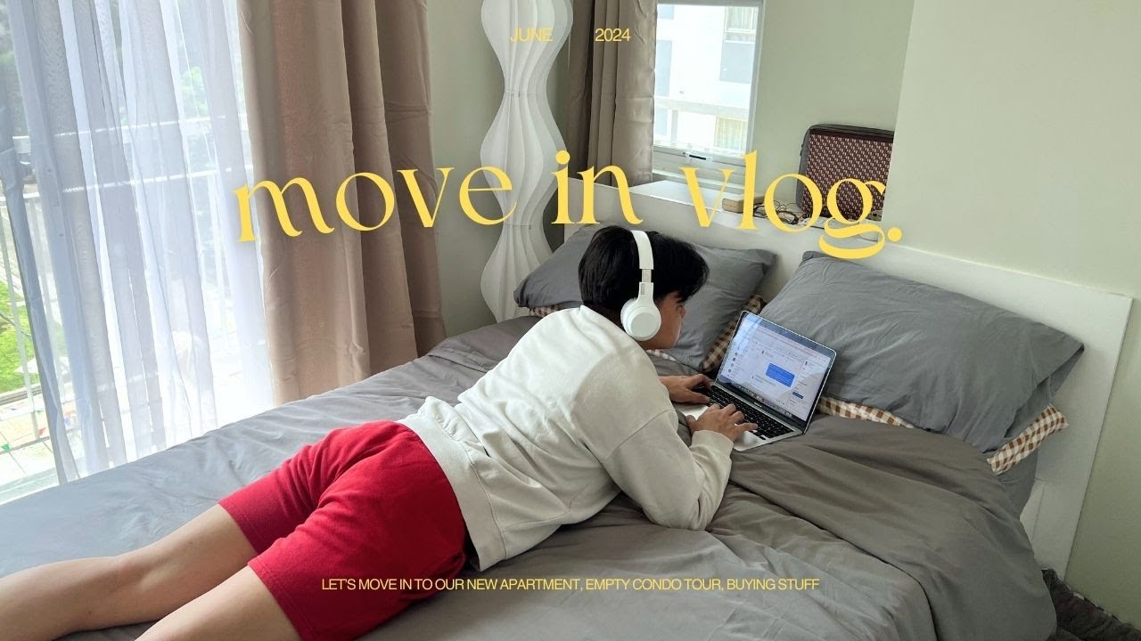 moving vlog 🧺 first time living in the city, empty condo tour, furniture shopping  🌿