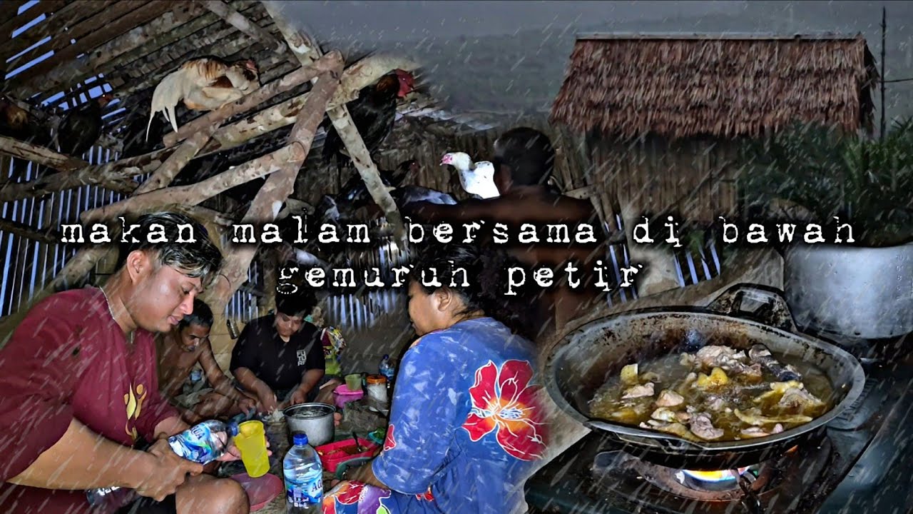 Makan malam bersama di bawa gemuruh petir di sambut pagi dengan tanaman menghijau hidup di hutan
