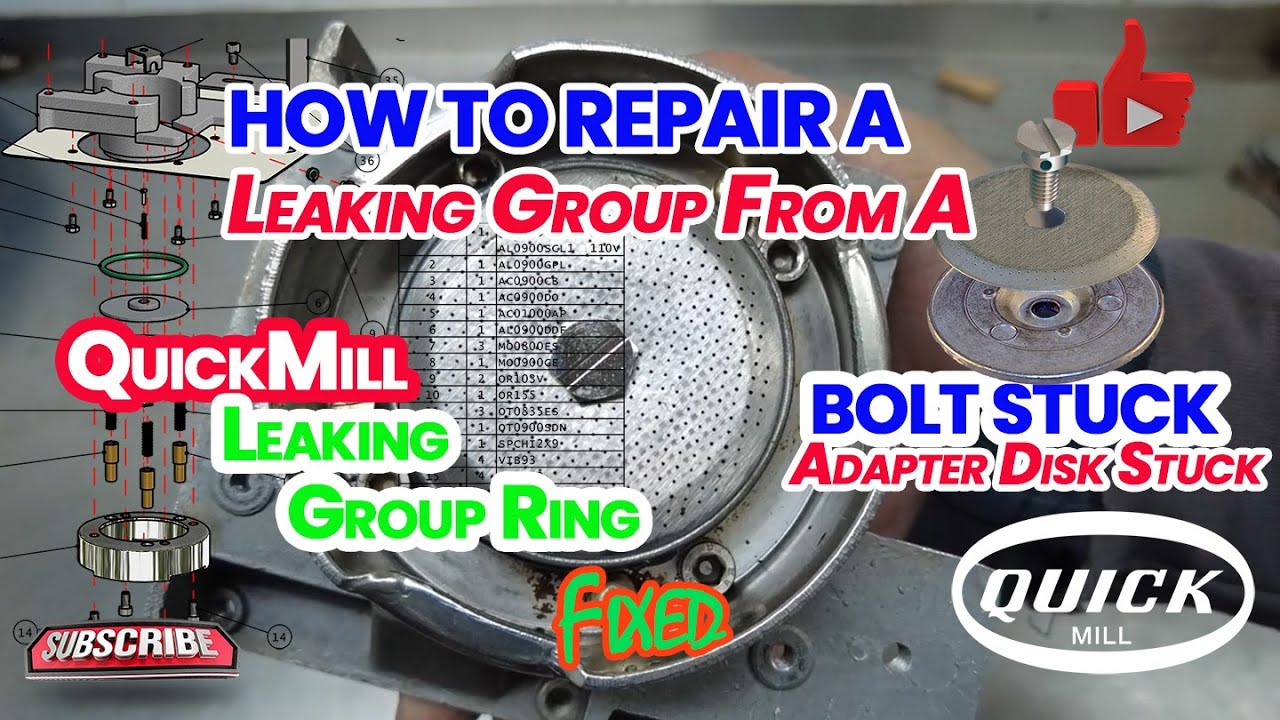 QuickMill Espresso Repair: Remove Stuck Shower Bolt & Fix Leaking Group Head – FIXED
