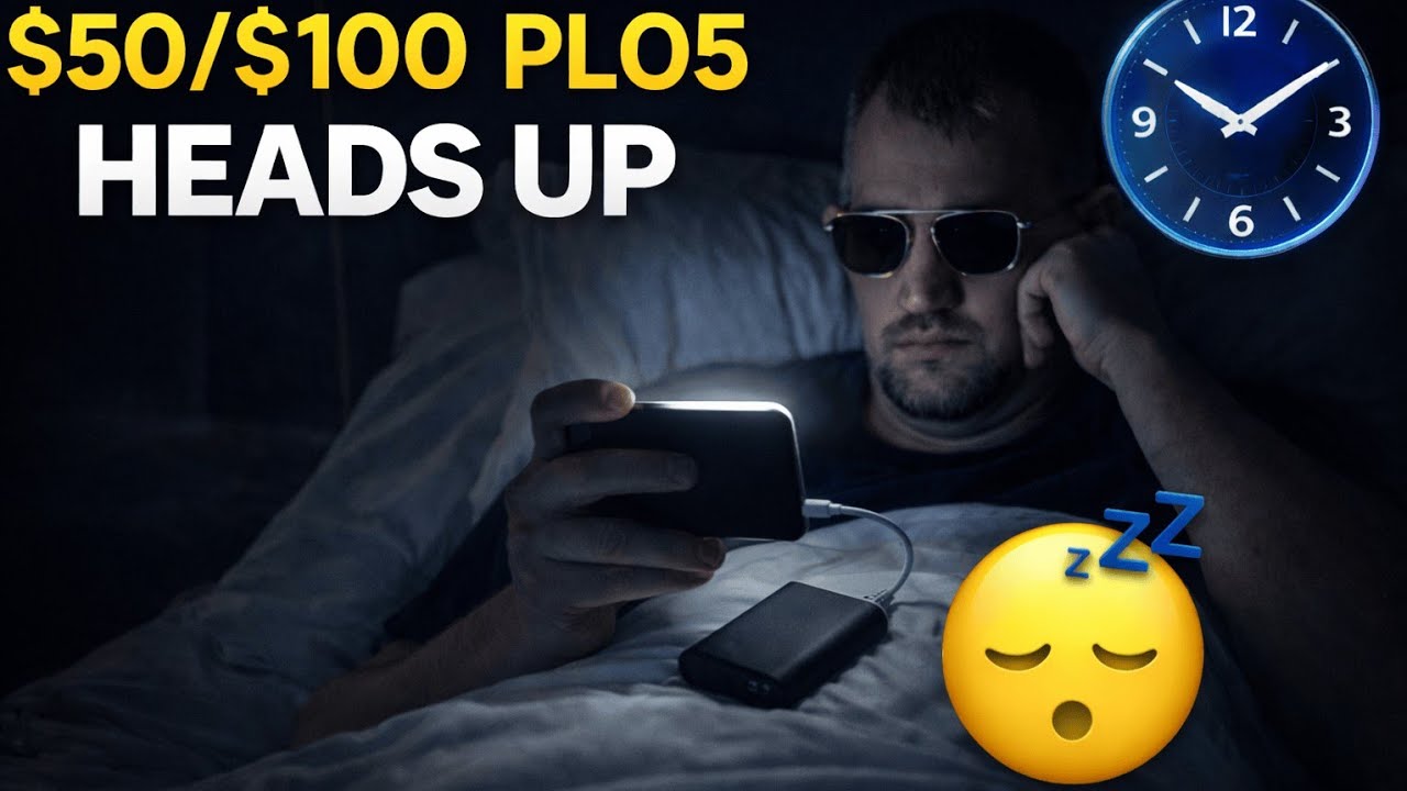 Heads-Up $50/$100 PLO5 at 2AM (In Bed, 9% Battery) | BJP vs COHIBA
