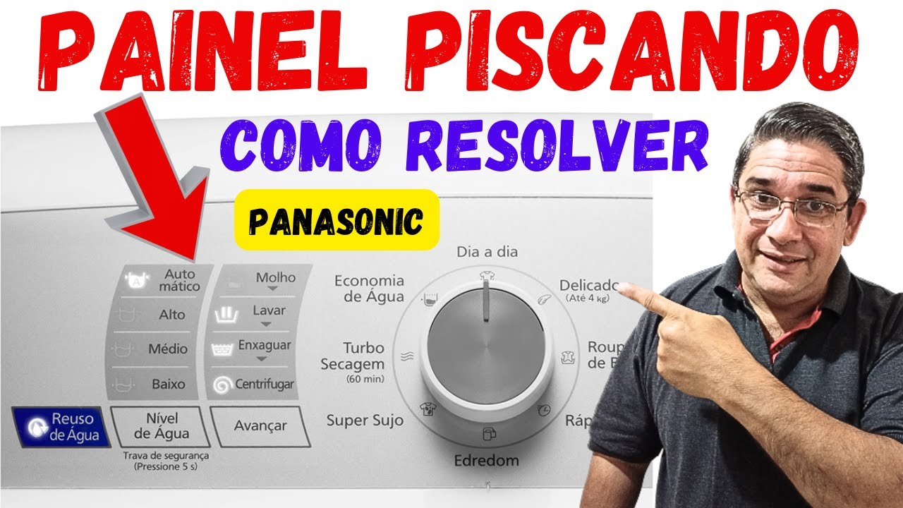 🔴Lavadora Panasonic Led Piscando Código de Erro
