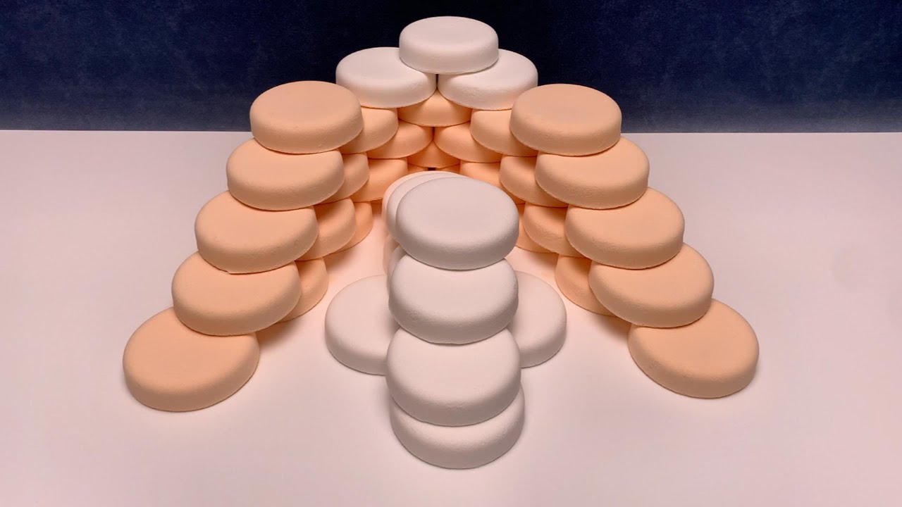 10 minutes ASMR baking soda｜🟠➕⚪️