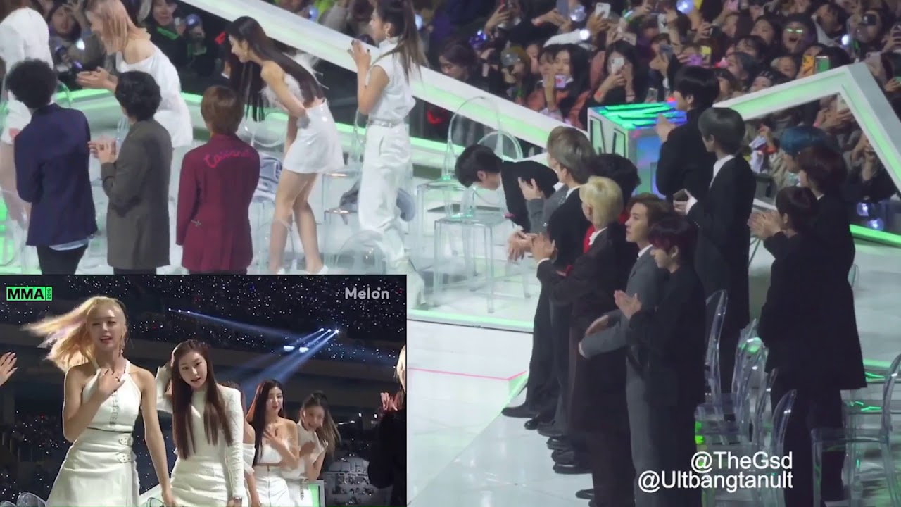 BTS, TXT, JANNABI reaction to ITZY speech @MMA 2019