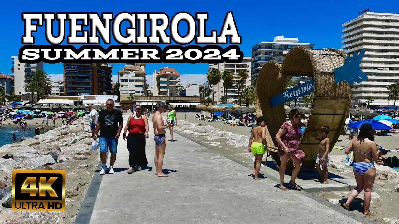 FUENGIROLA Spain Vibrant city summer 2024 Costa Del Sol andalusia [4k]