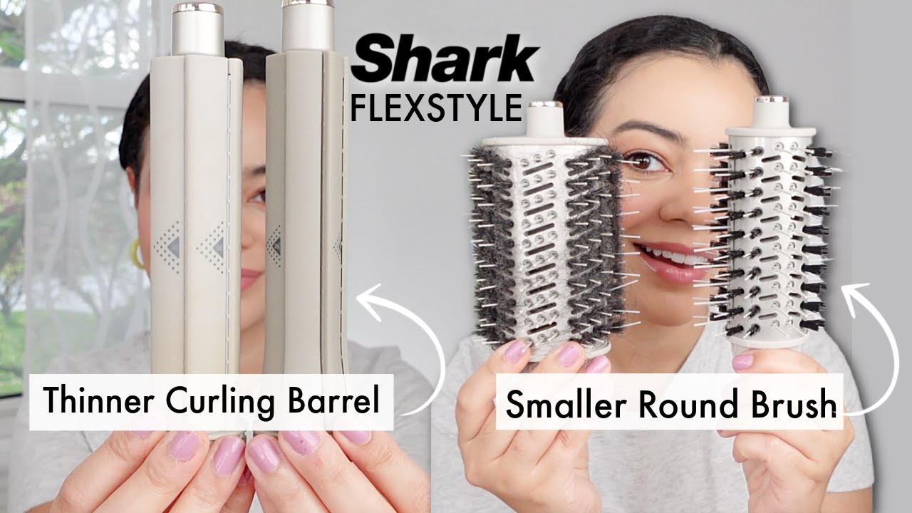 Пробую НОВЫЕ насадки Shark FlexStyle — круглую щетку меньшего размера и более тонкую насадку для ...