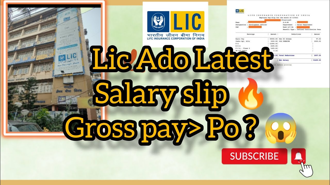 LIC ADO Latest Salary slip 🔥😱 More than Bank PO? &bull;Salary motivation #licado2023 #salary