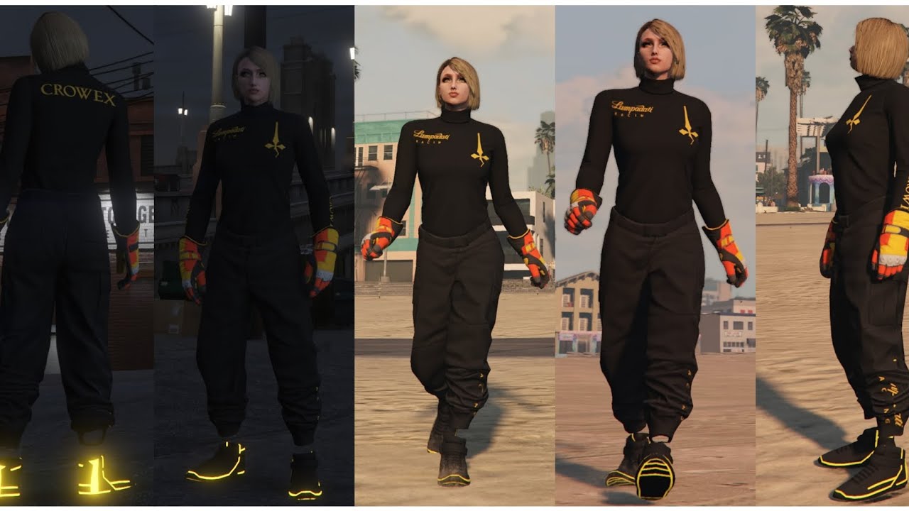 Gta 5 online, глитч на мод костюм с логотипом ( надписями) , outfits tutorial
