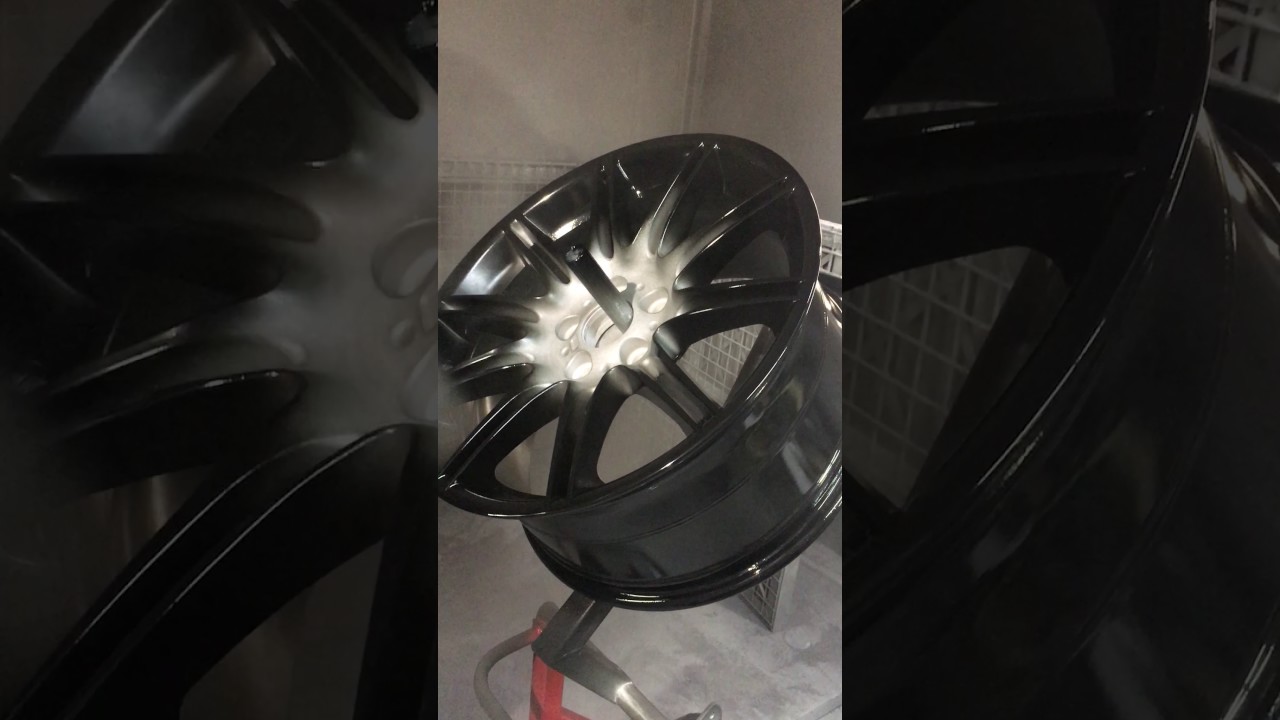 Alloy Wheel Stand Mobile Wheeled Trolley for Powder Coating Preparation by F.A.W. London