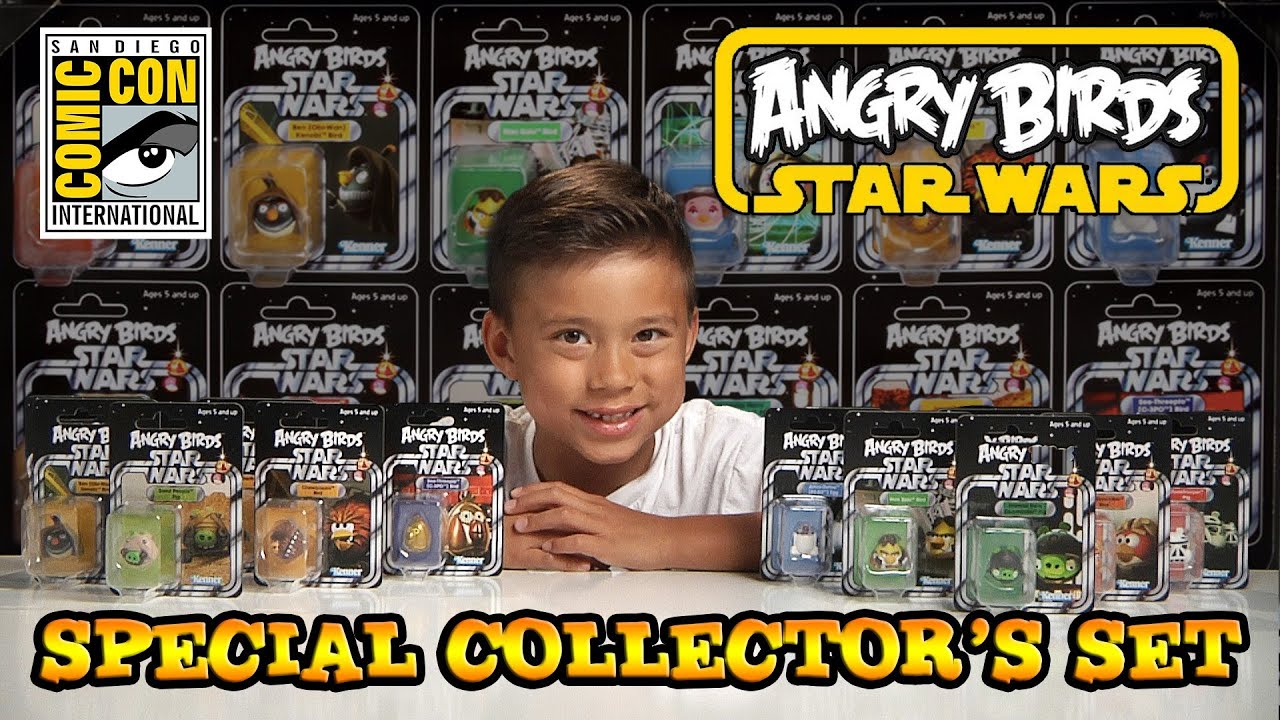 Angry Birds STAR WARS SPECIAL Action Figure Set Vintage Packaging - San Diego Comic-Con Exclusive!