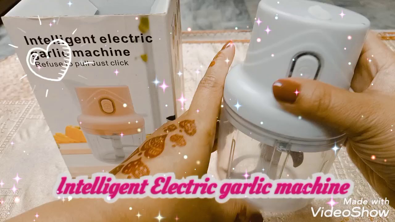 Intelligent electric garlic machine.. 🤩