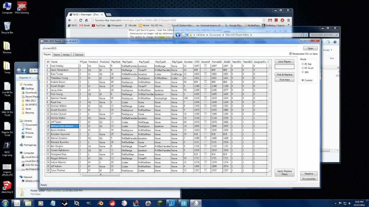 NBA 2K13 Tutorial - Names and the Roster Editor