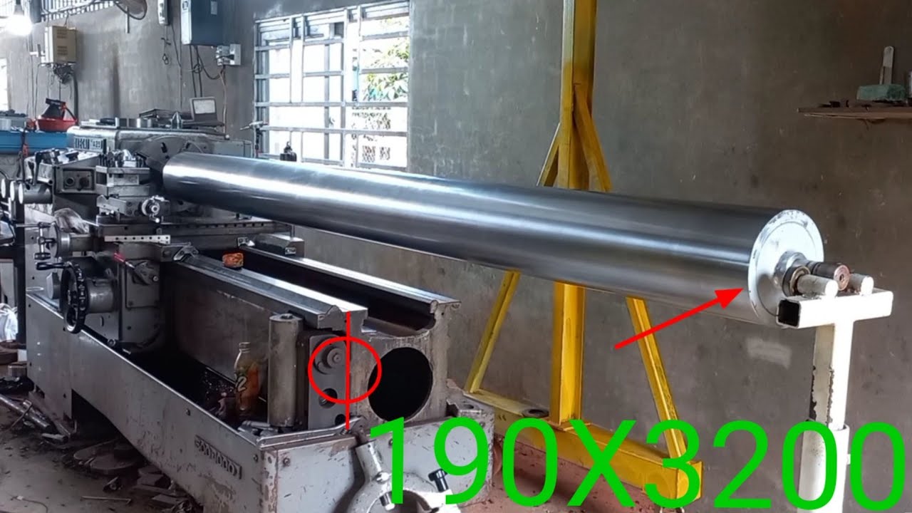 Gia Công sửa trục dài ,cách máy tiện nhỏ làm,Video16