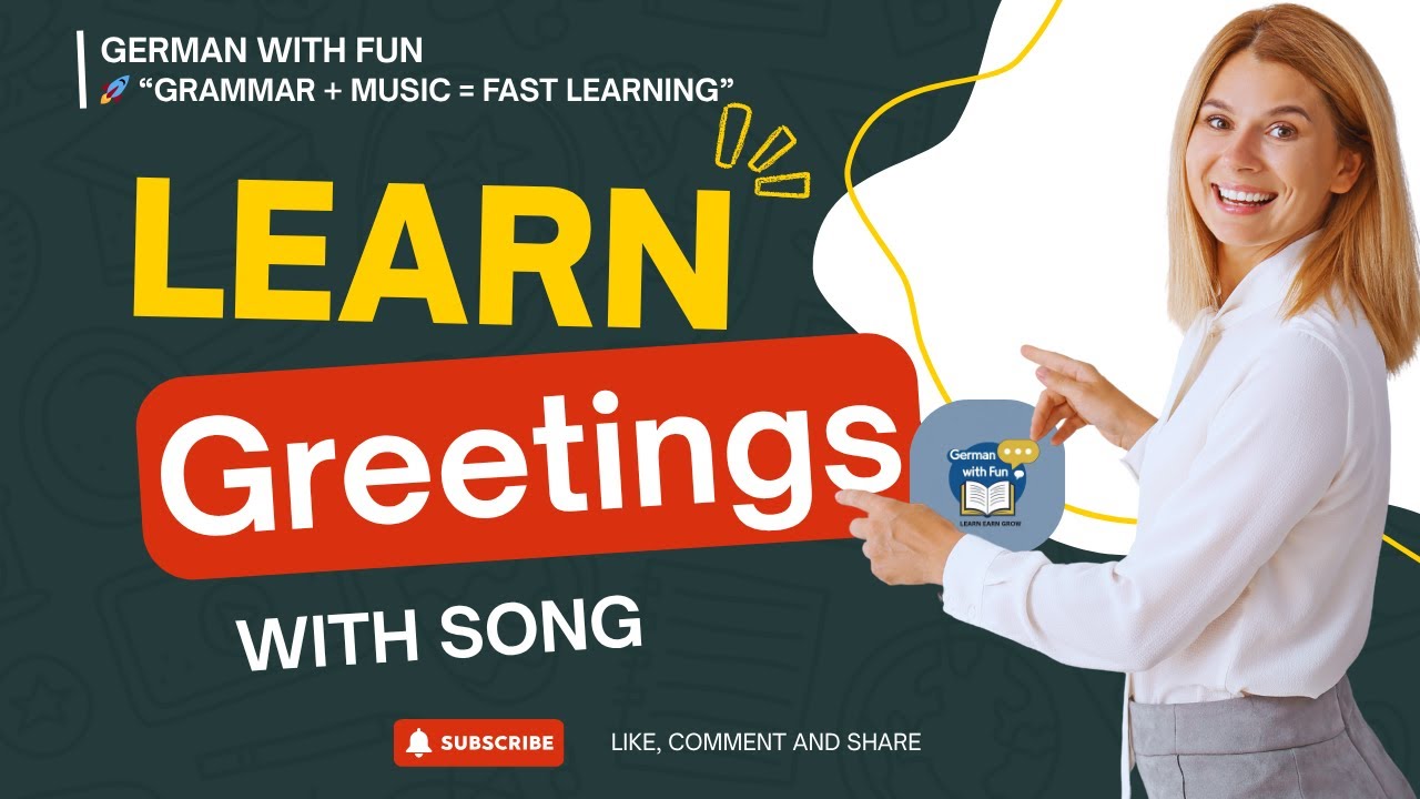 German Greetings Song for Beginners | Learn Hallo, Guten Morgen, Guten Tag 🎶 | A1 Level
