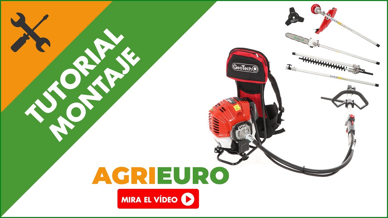 Montaje Desbrozadora multifunción 2 tiempos GeoTech GT-2 52 BP - 52 cc