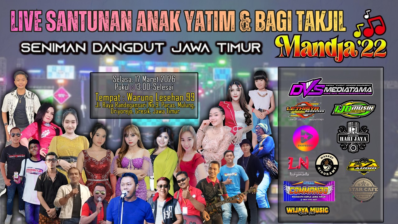 🔴📡 Live SENIMAN DANGDUT JAWA TIMUR ❃ MANDJA'22 ❃ PEMBAGIAN TAKJIL & SANTUNAN ANAK YATIM 2026 ❃