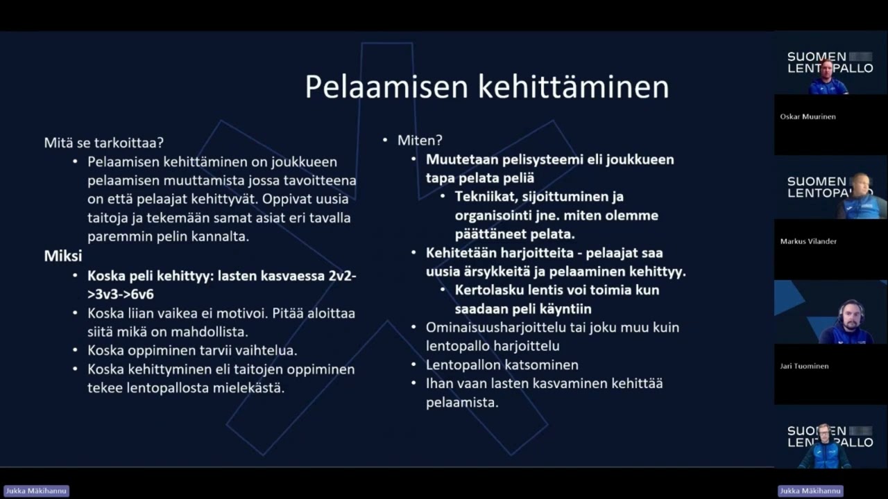 Pelaamisen kehittäminen U9