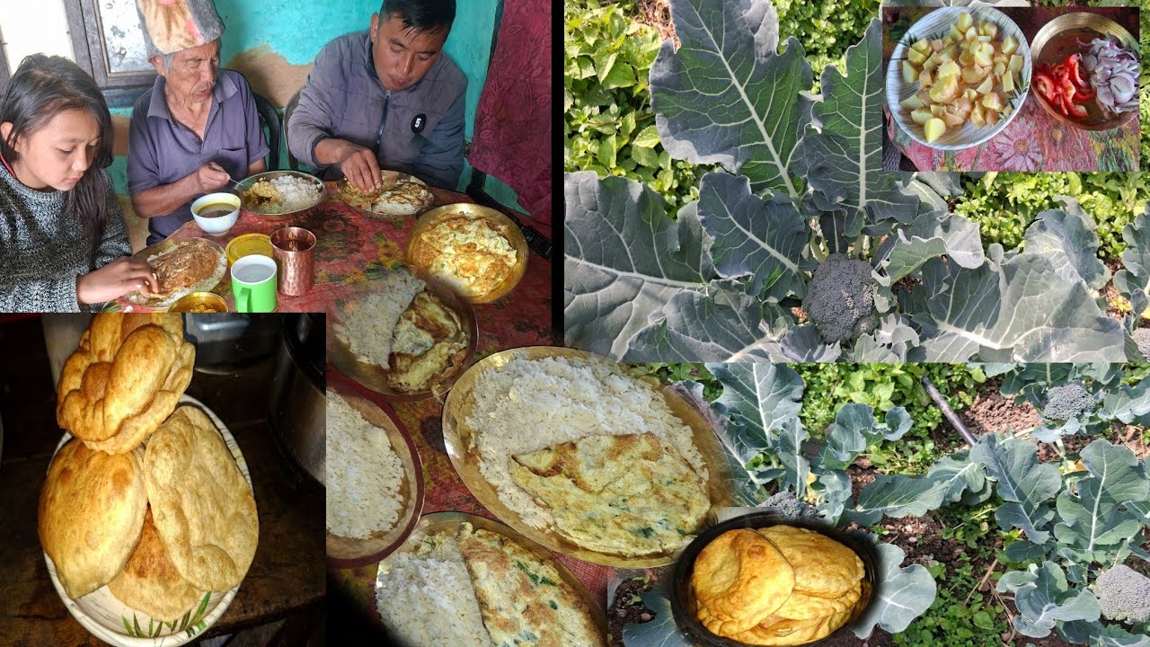 Egg Omelette Alu Dum simple Khanna Cooking and Eating with Family ||Village Life Style Vlog||