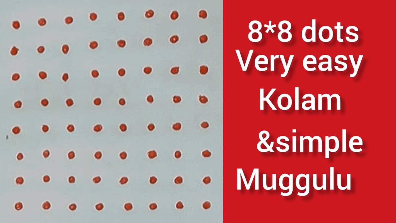 8*8 dots rangolis🌸 easy rangolis🌸 simple muggulu🌸 