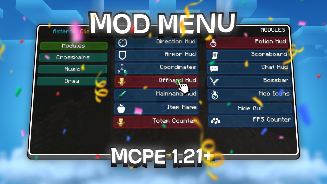 ASTEROID CLIENT V2 / MCPE 1.21+ [ БЕЗ ЗАДЕРЖЕК ]