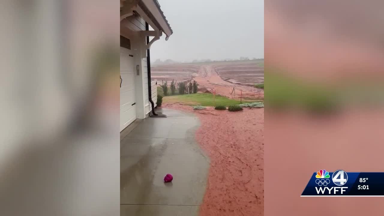 Upstate neighborhood flooded with orange mud