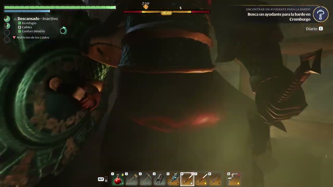 Ubicacion del ayudante para la bardo en Cromburgo, Enshrouded