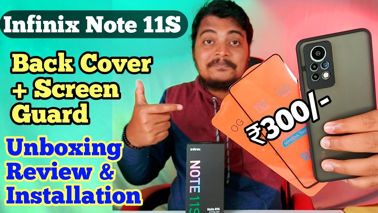 Infinix Note 11S Back Cover & Screen Protector Unboxing, Review & Installation| Accessories