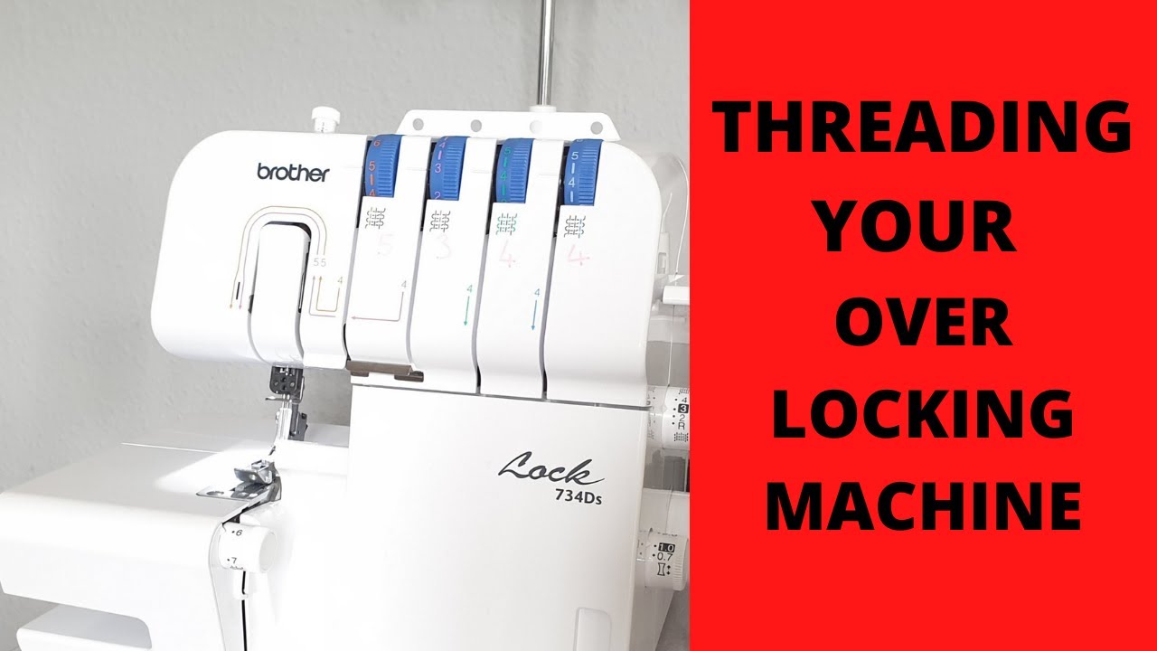 How to thread an overlocking machine brother 734Ds. Threading an over locker/serger