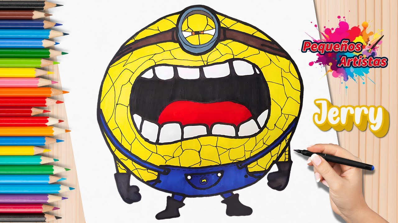 Como Dibujar a Mega Minion Jerry | Mi Villano Favorito | Dibujos para niños