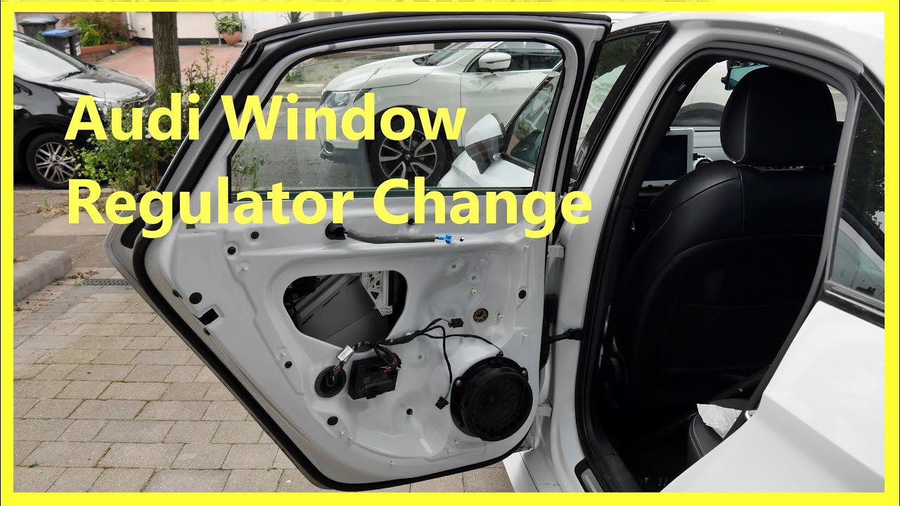 Window get stuck? Audi Window Regulator Change without removing window frame structure