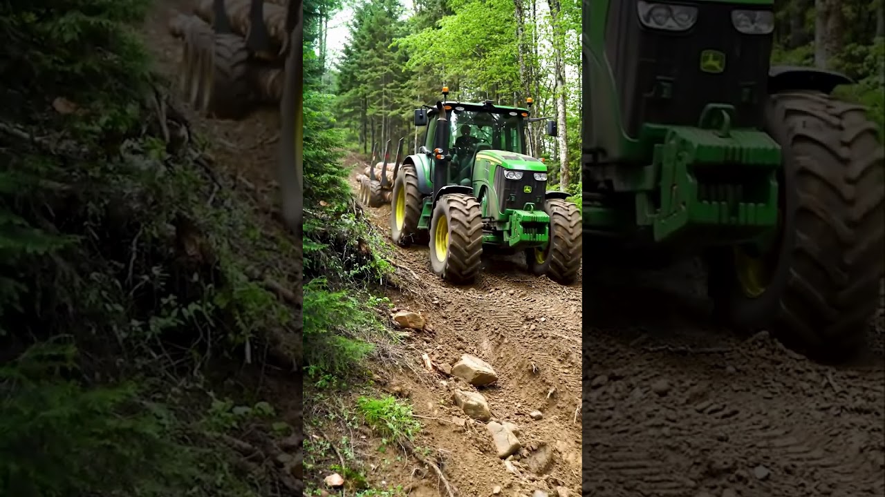 tractor forest mud challenge | tractor logging in deep mud