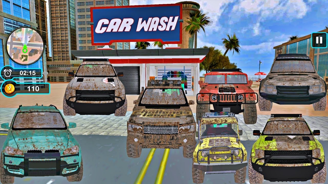 Car Wash Garage Service Workshop - All 4x4 Cars Unlocked Modern Auto Wash - Best Android Gameplay