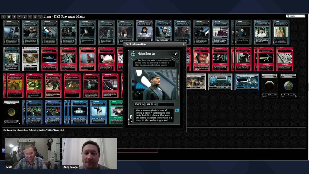 Star Wars CCG - Scavenger Format! How Does It Work? Dark Side Deck Guide!