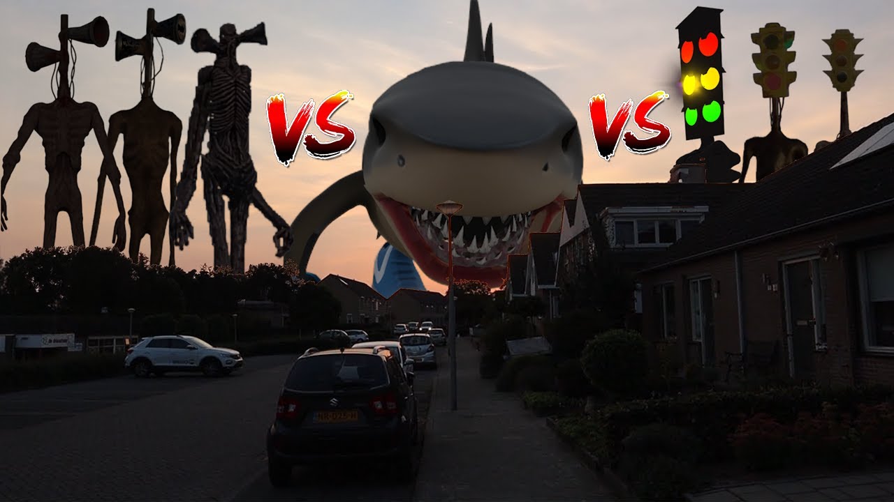 TEAM Traffic Light Head VS Tralalero Tralala (From Italian Brainrot Animals) VS Siren Head ARMY