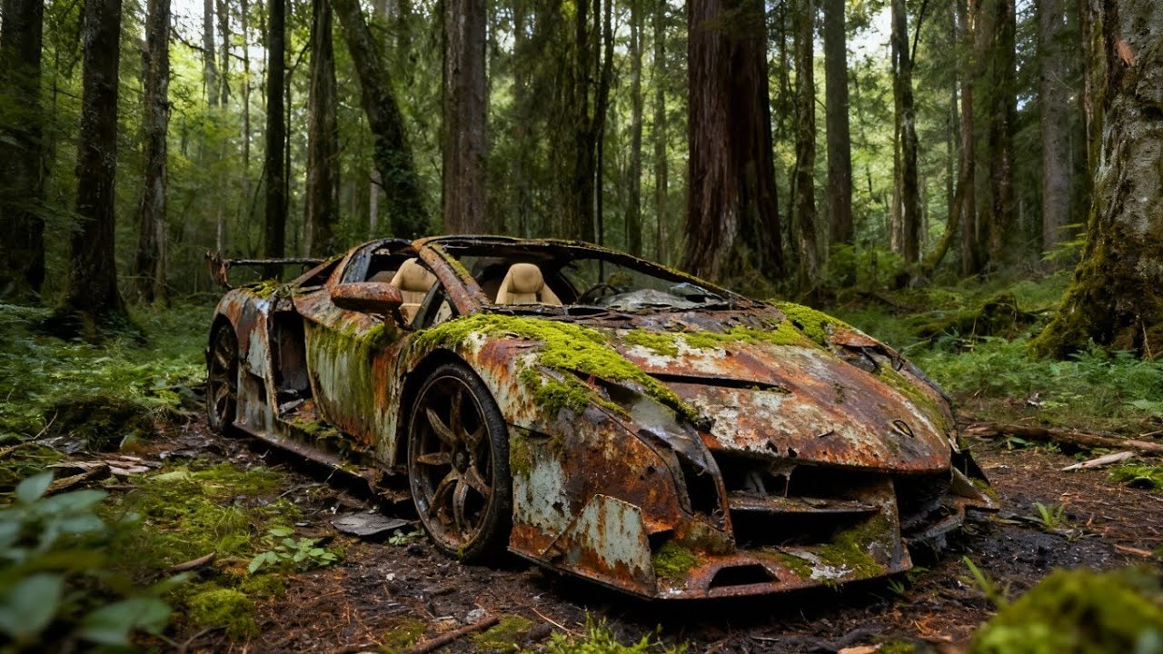 ASMR car restoration! Restoring a Lamborghini Veneno Roadster from near-damage to like new.